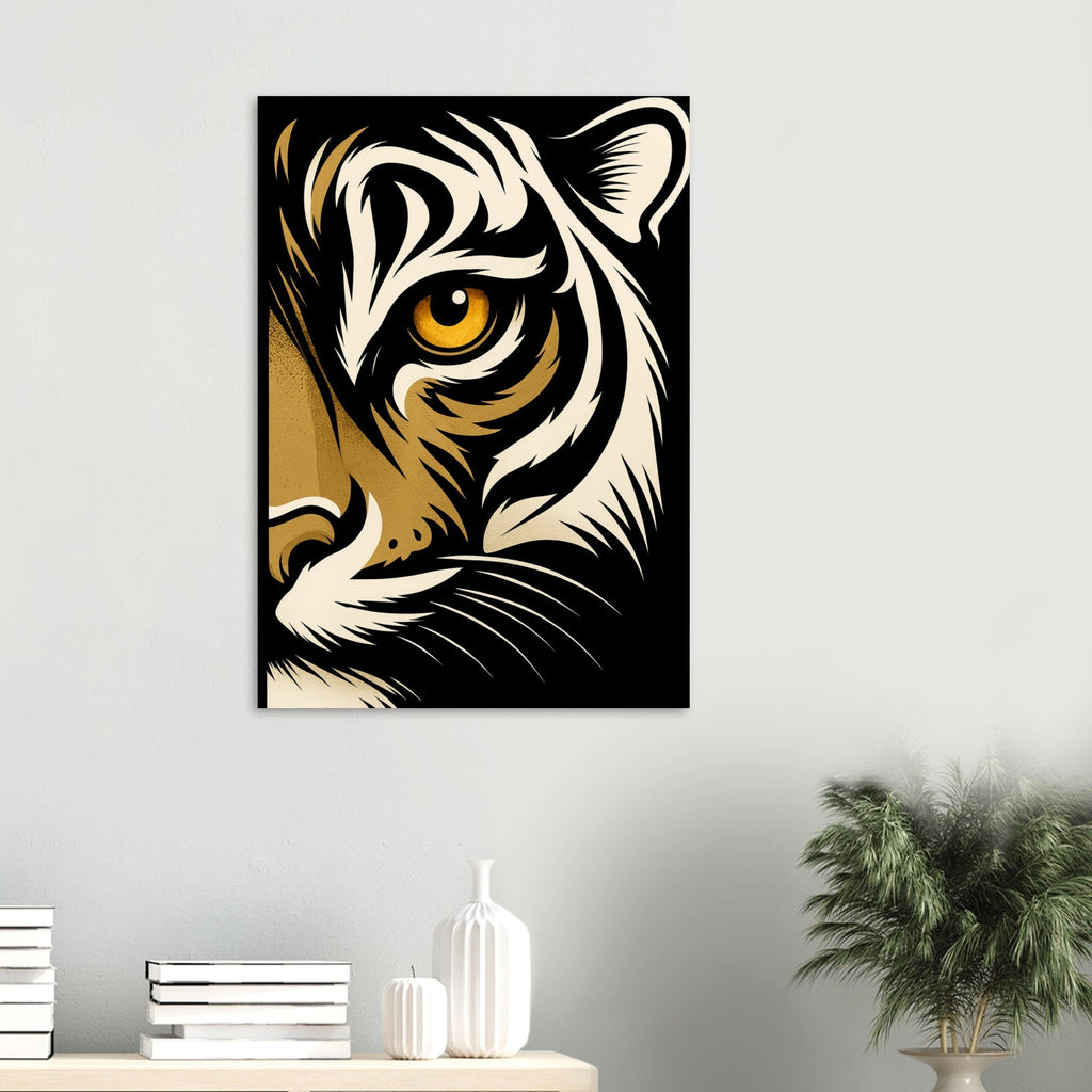 Lion Eye Wall Art - Bold Animal Portrait Poster - Modern Wildlife Decor