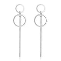 Simple pearl tassel earrings sterling silver earrings long earrings ear