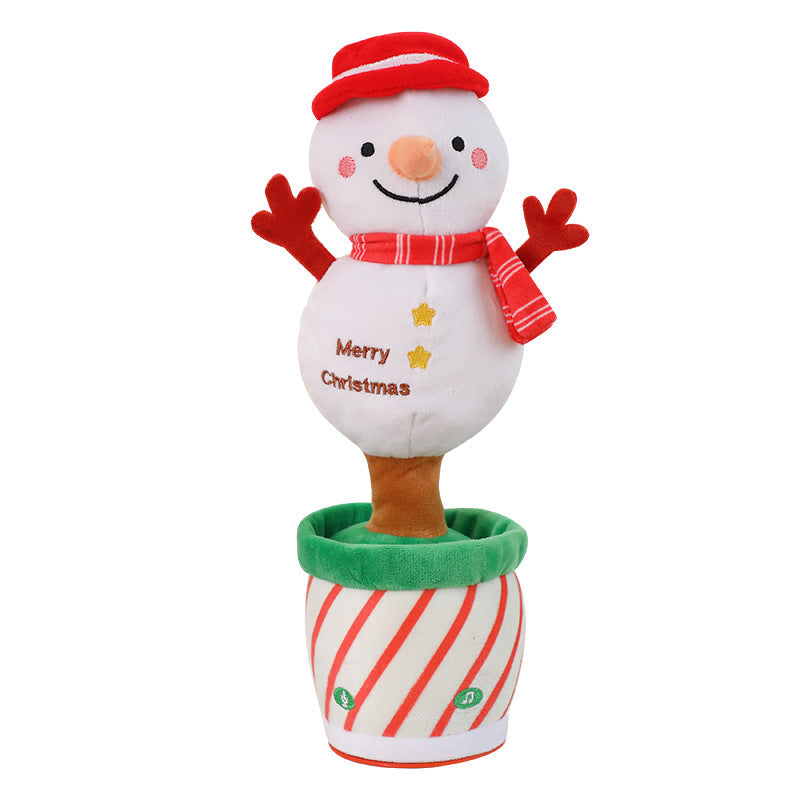 Singing And Speaking Recording Christmas Tree New Electric Plush Toy