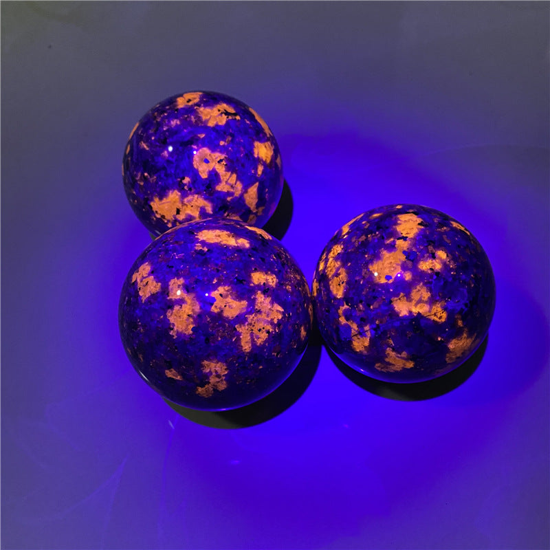 Rough Stone Polished Halloween Fire Spirit Stone Ball Children's Day Gift Home Decoration