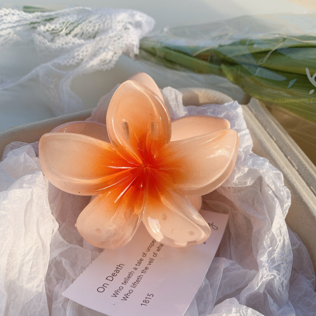 High Sense Plumeria Rubra Seaside Holiday Barrettes