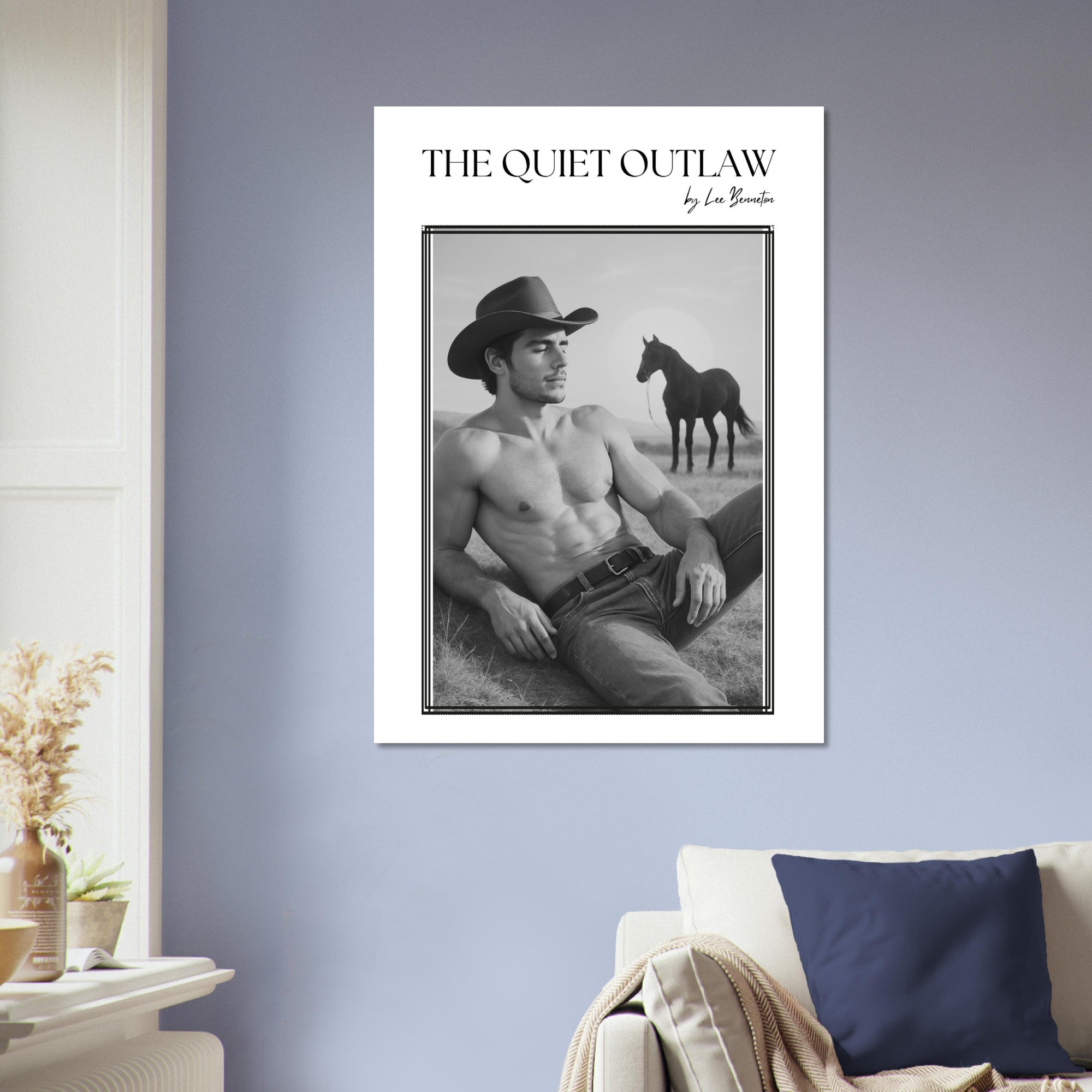 The Quiet Outlaw. Retro Cowboy Poster | 80s Western Wall Art for Home Decor