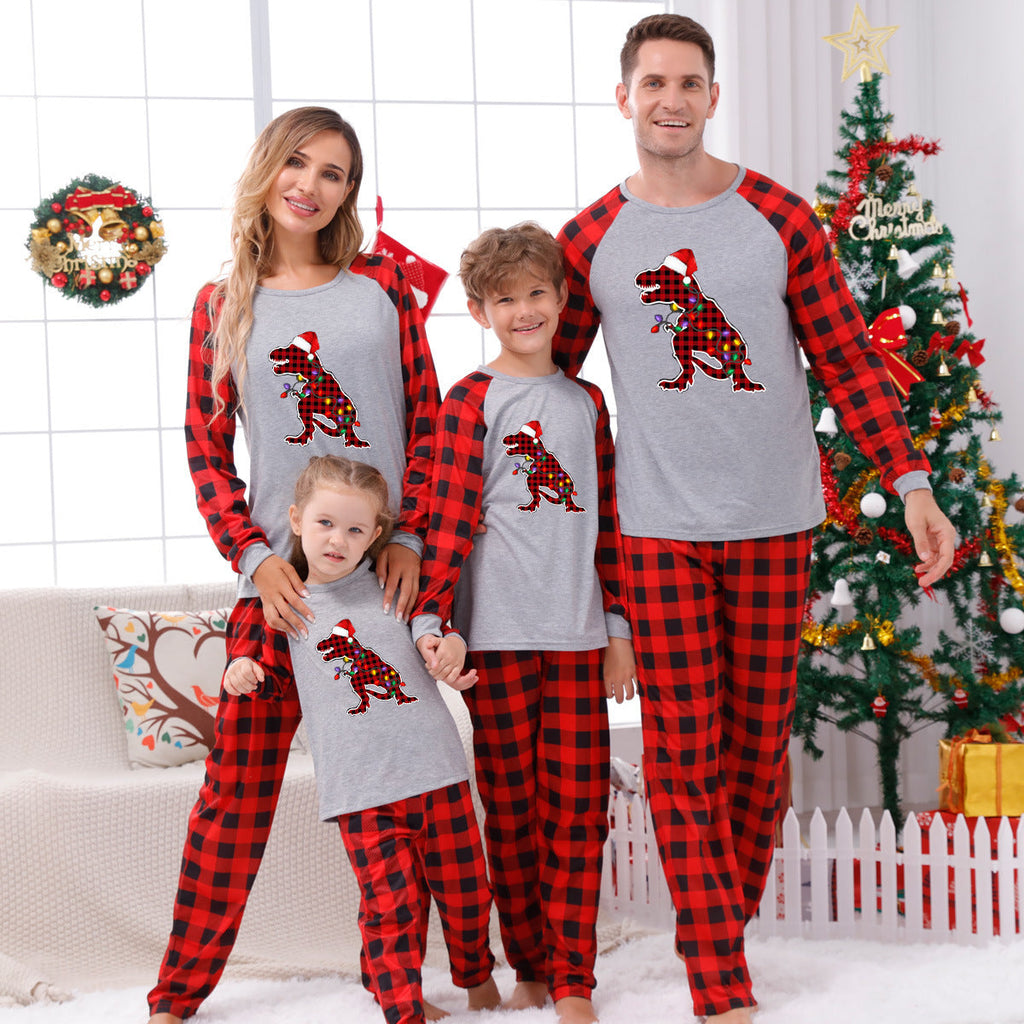 Stewart Plaid Matching Christmas Family Pajamas Festive Holiday Sleepwear Set