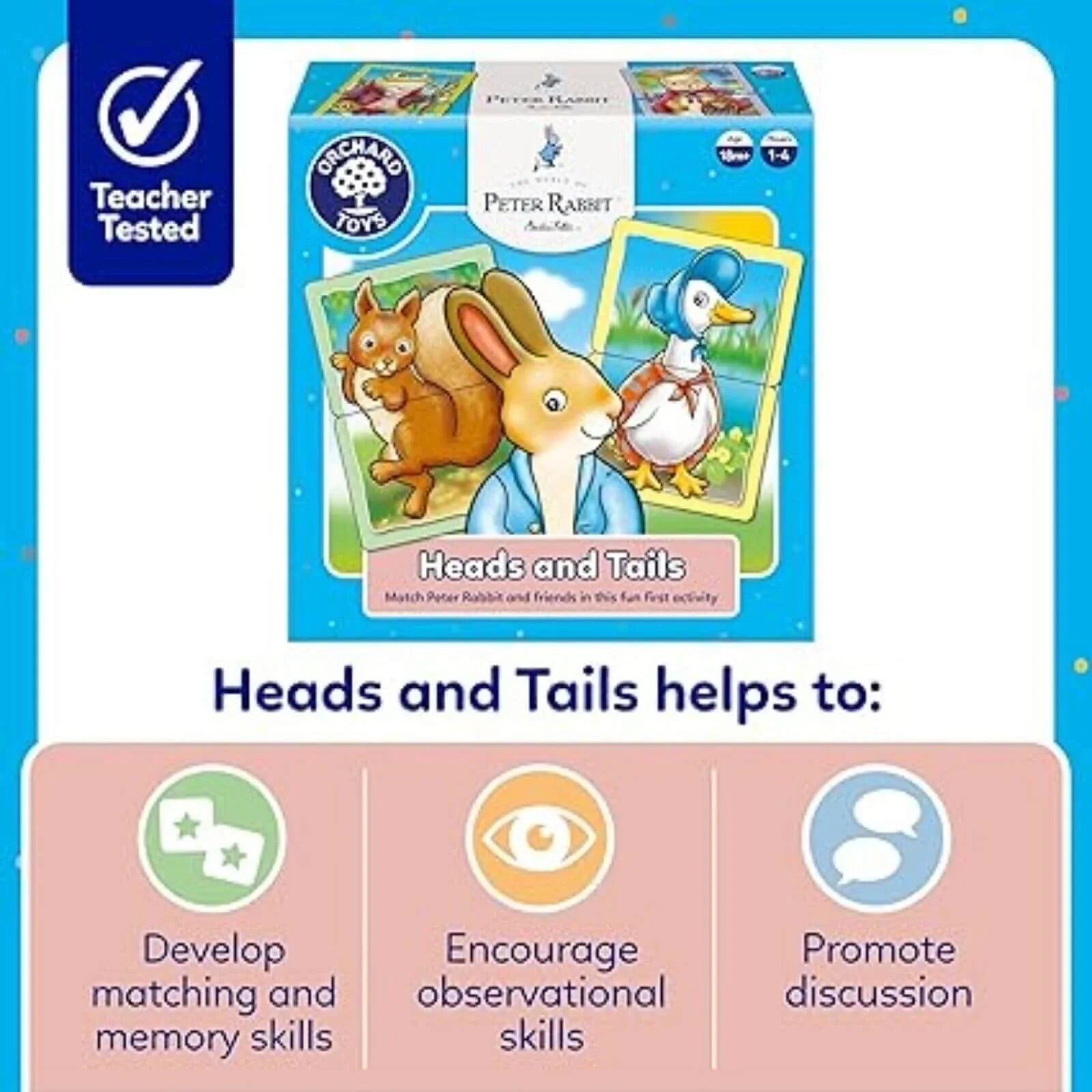 Orchard Toys Peter Rabbit Heads & Tails Game