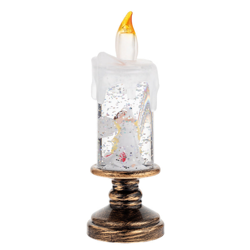 Christmas Decorations Candle Light Scene Layout