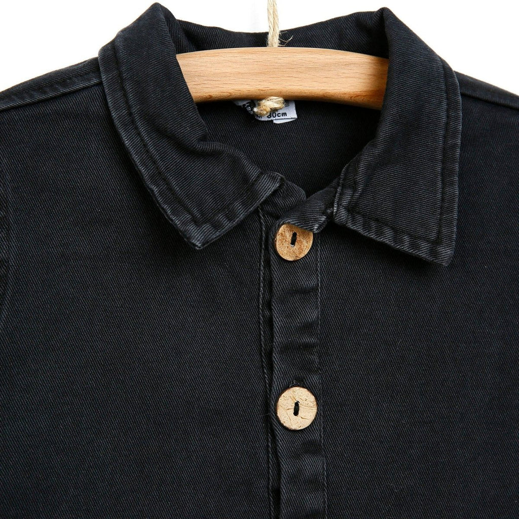 HelloBaby Basic Baby Boy Gabardine Jacket - Anthracite