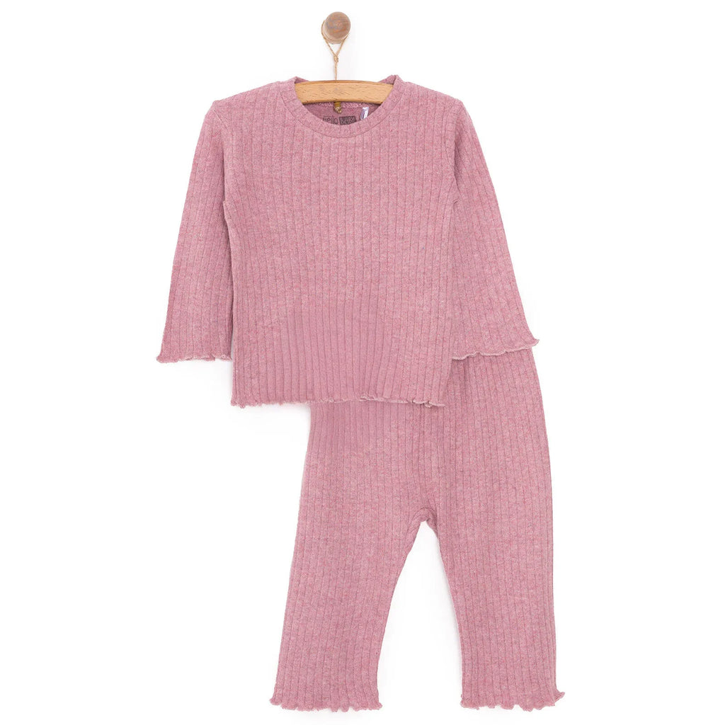 HelloBaby Baby Girl Long Sleeve Pyjamas Set - Light Pink