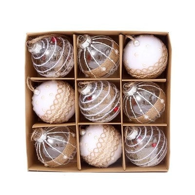 Christmas Decorations 6CM Painted PET