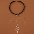 Bohemian Boho Gold Color Metal Beaded Chain Thigh Chain For Women Big Snake Pendants Leg Chain Body Jewelry Beach Style Gift