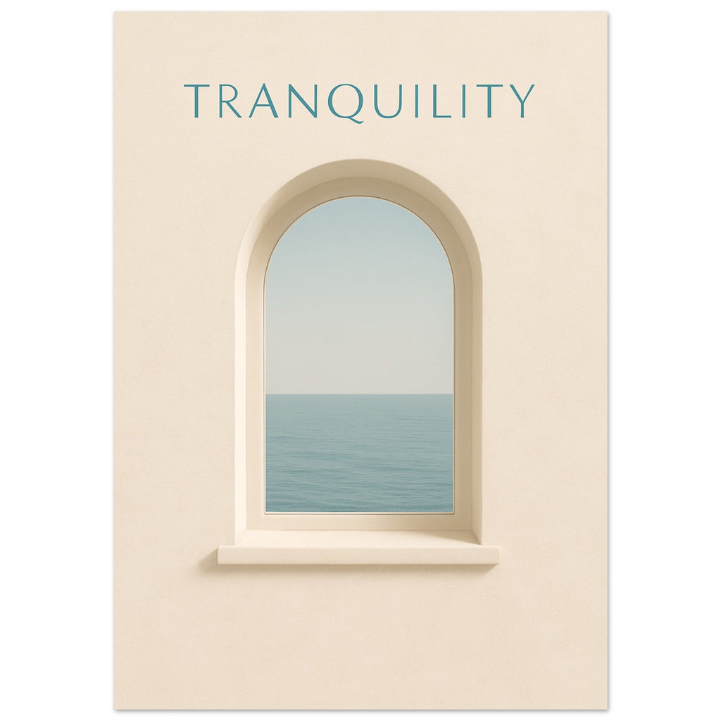 Tranquil Minimalist Ocean View Poster Print - Stunning Wall Art for Relaxation