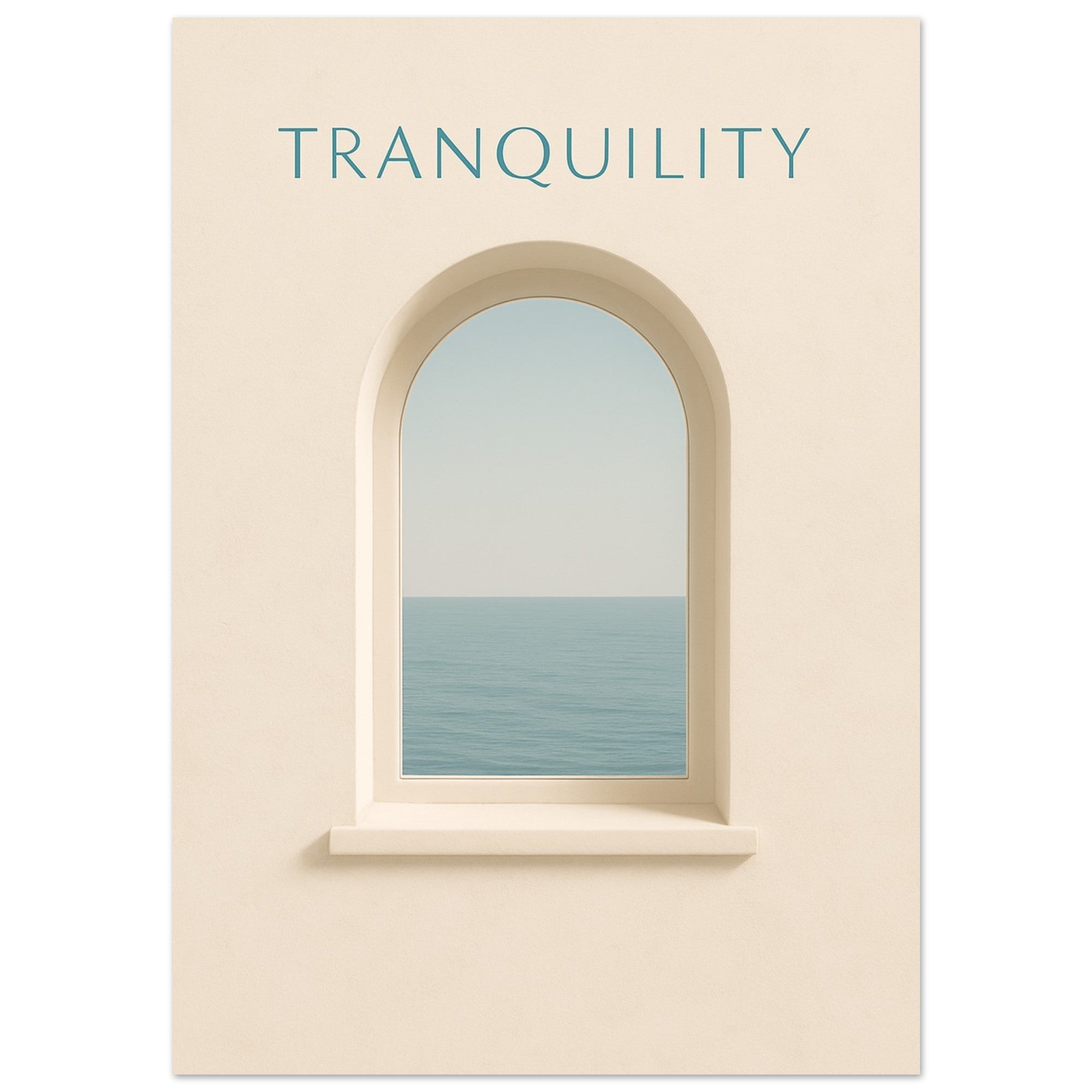 Tranquil Minimalist Ocean View Poster Print - Stunning Wall Art for Relaxation