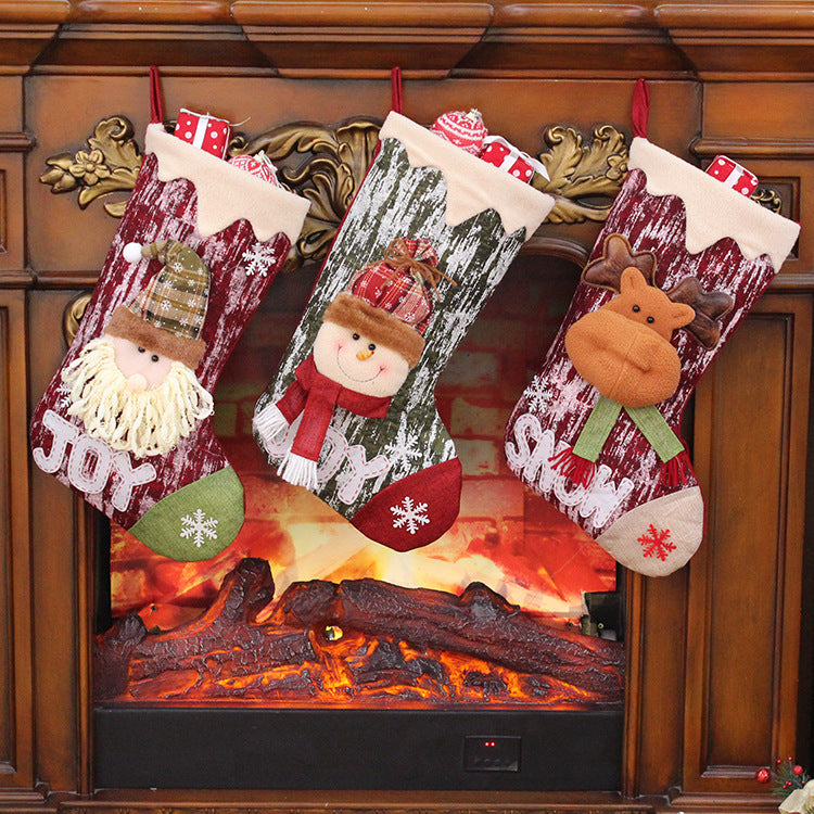 Christmas Knitted Fabric Doll Gift Bag