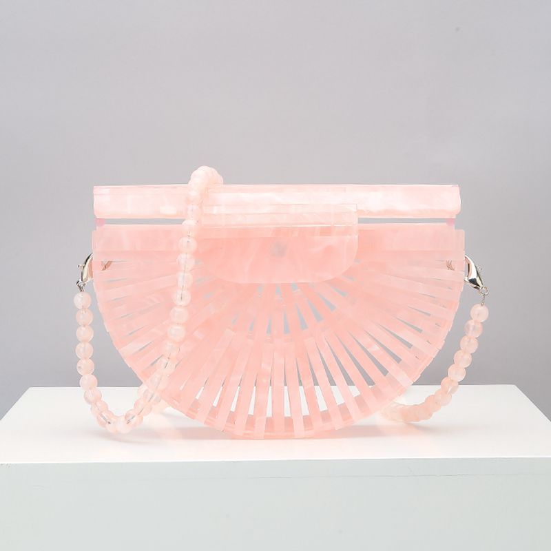 Round Acrylic Cross Body Bag Summer Mini Girls Lady Handbags