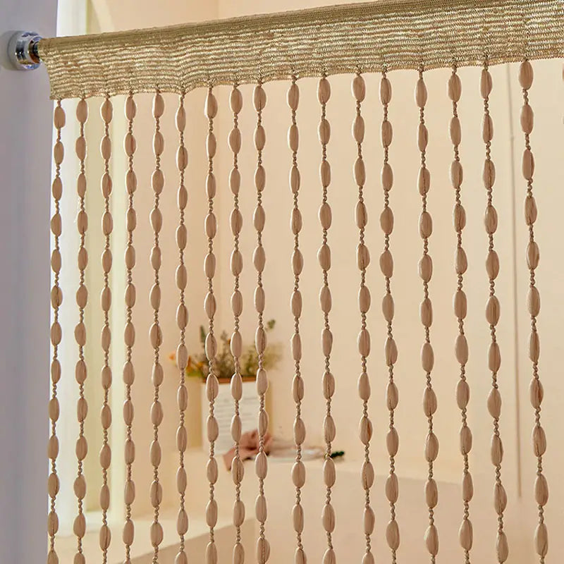 Elegant Beaded Doorway Curtain – Decorative Room Divider for Home