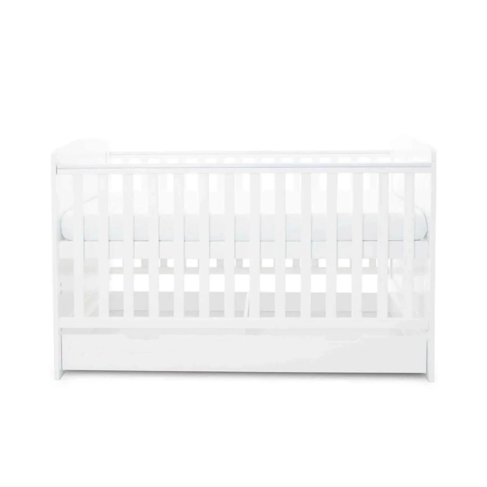 Ickle Bubba Coleby Classic Cot Bed & Under Drawer White - Without Mattress