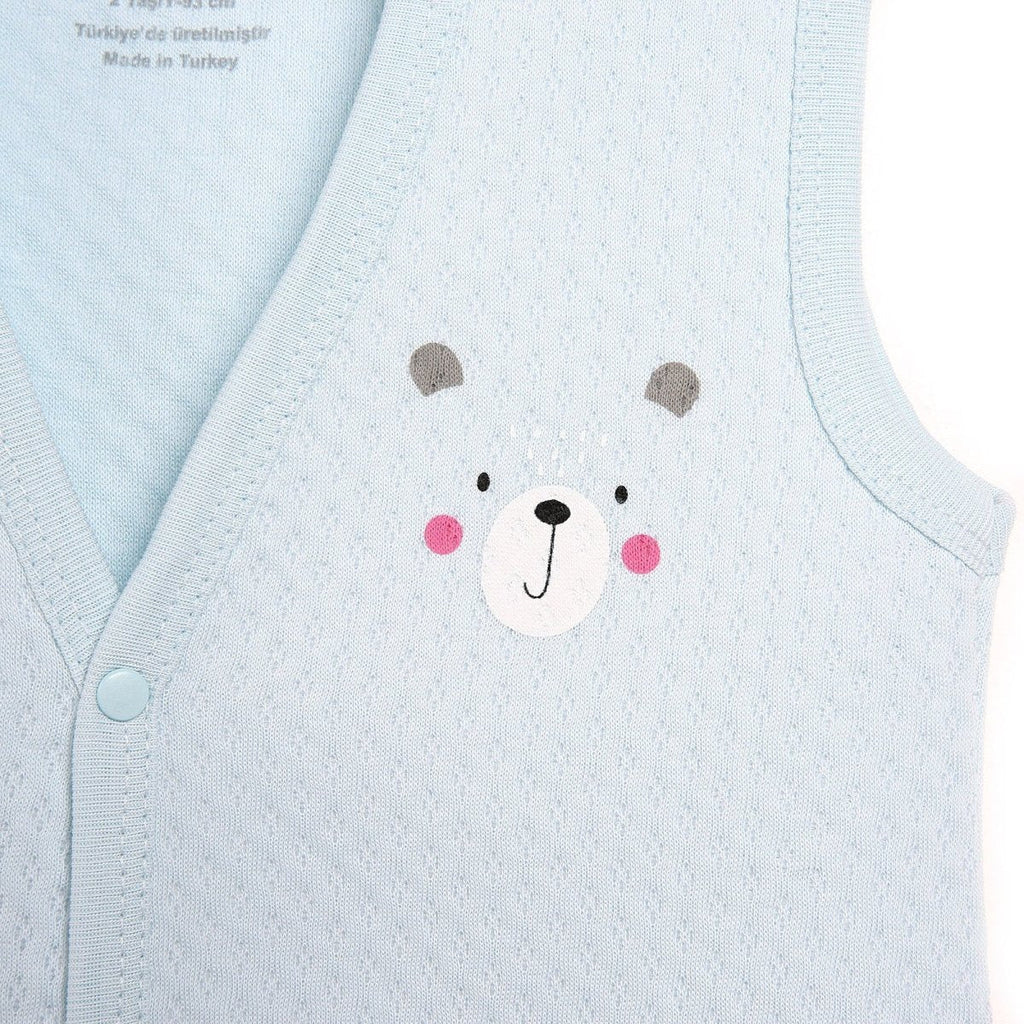 HelloBaby Basic Baby Boy Quilted Vest - Light Blue