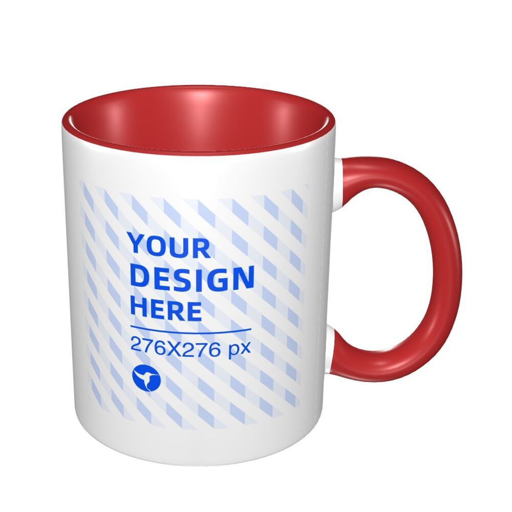 Double Color Comfort Handle Ceramic Mug