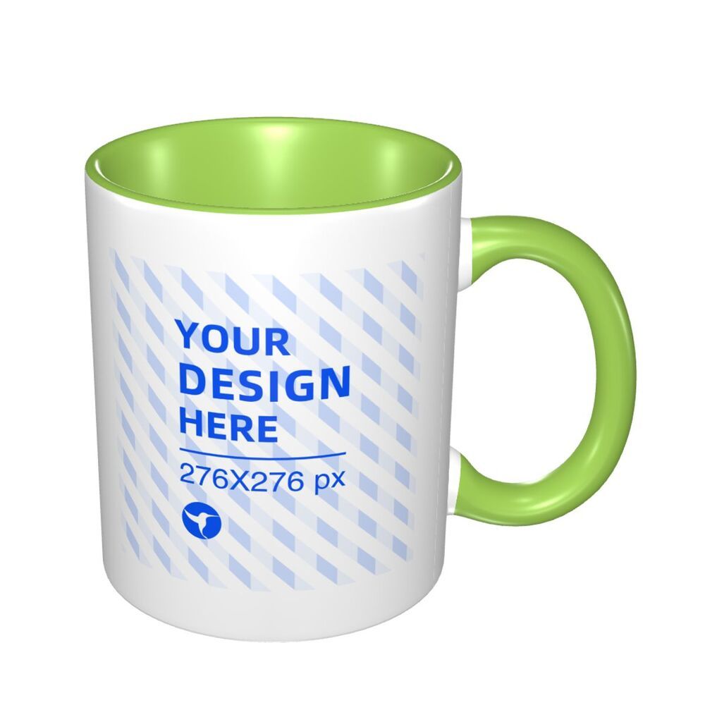 Double Color Comfort Handle Ceramic Mug