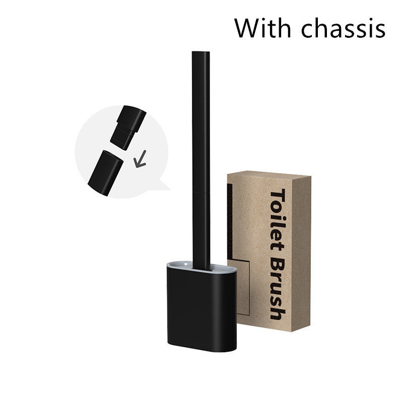 Creative Wall-Mounted Soft Brush With Cover For Toilet Washing