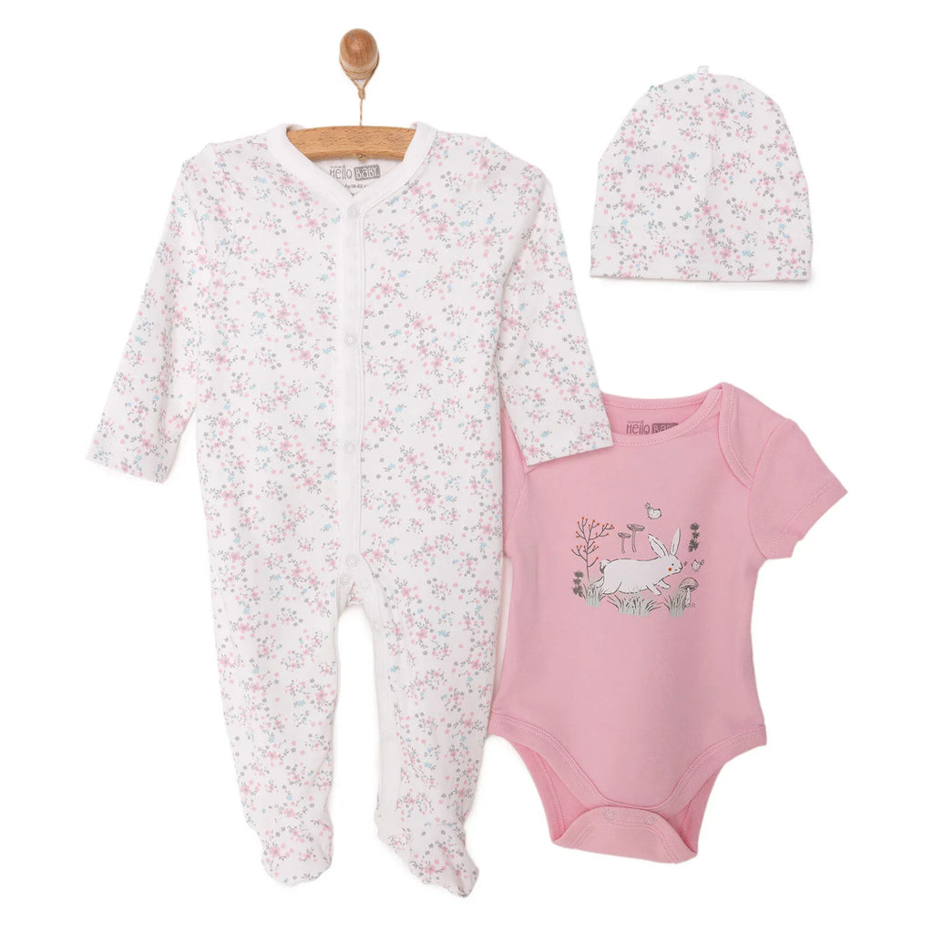 HelloBaby Girl Jumpsuit-Top-Hat - Ecru