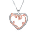 Vintage Necklace Female With Hearts Rose Clavicle Chain Valentine's Day Gift