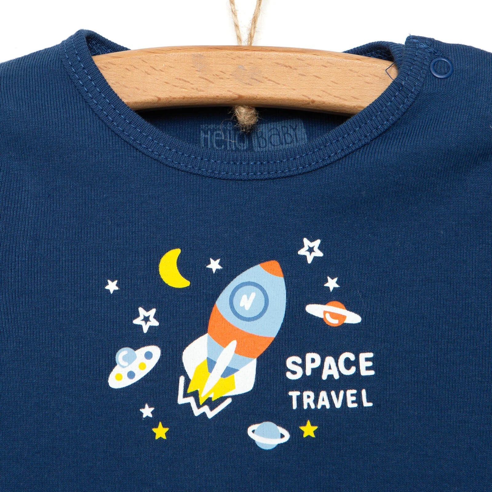 HelloBaby Baby Boy Long Sleeve Bodysuit - Navy Blue