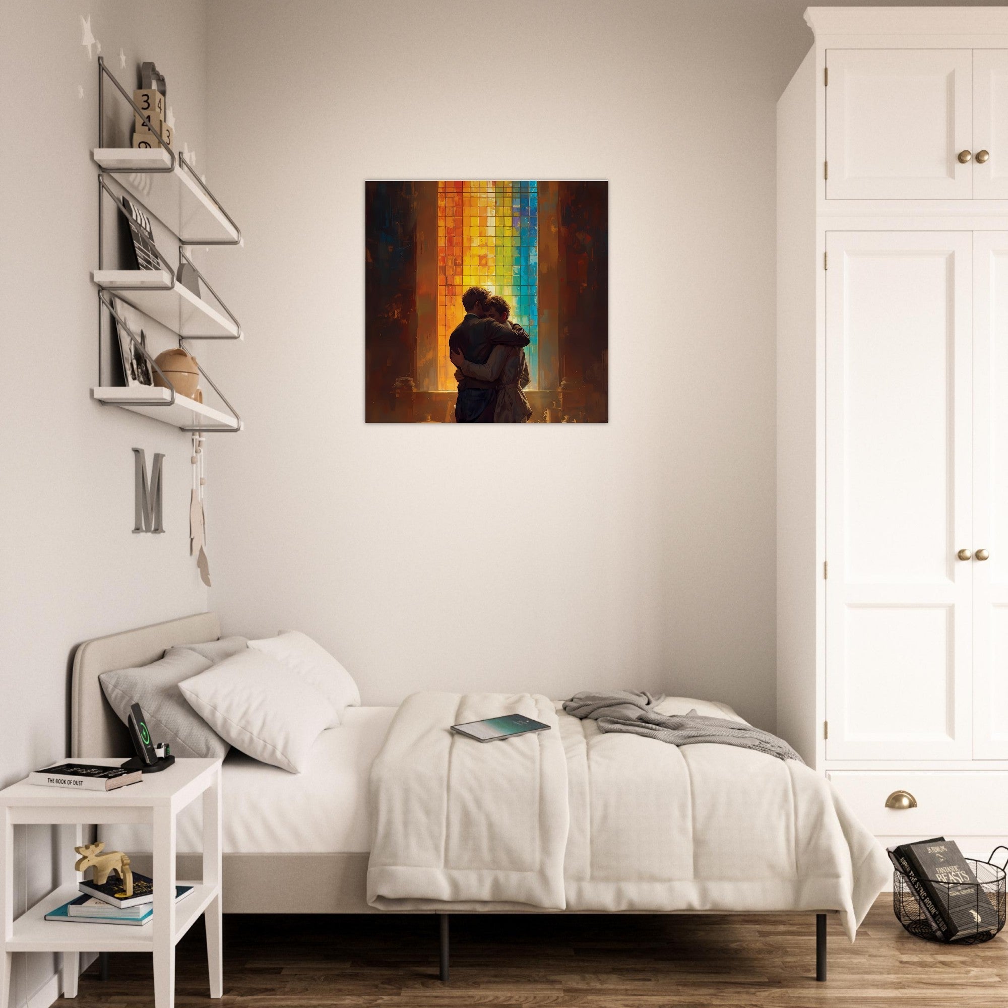 Rainbow Window Poster – Love and Unity Art Print - Vibrant Wall Decor