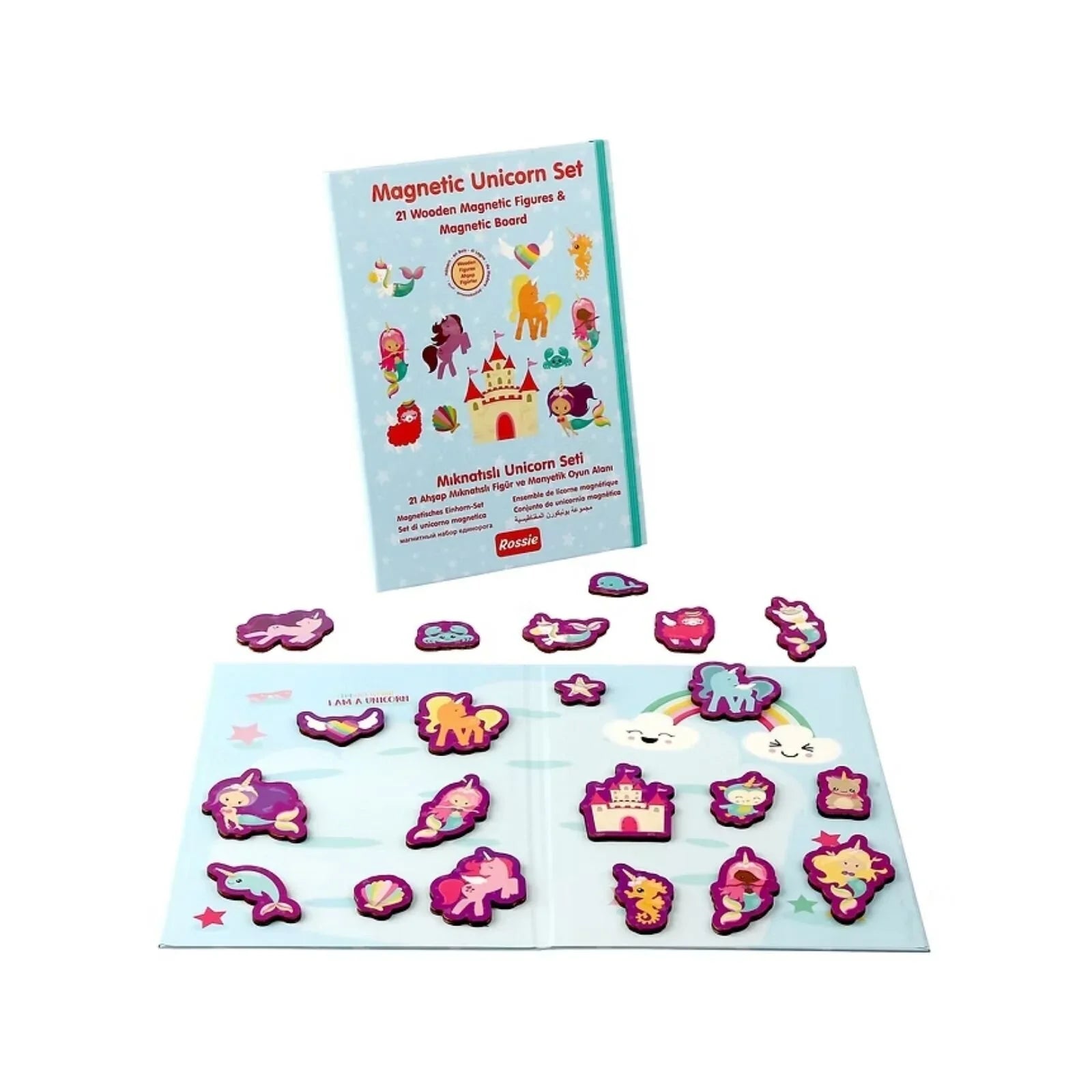 Rossie  Wooden Magnetic Unicorn Set 21 pcs