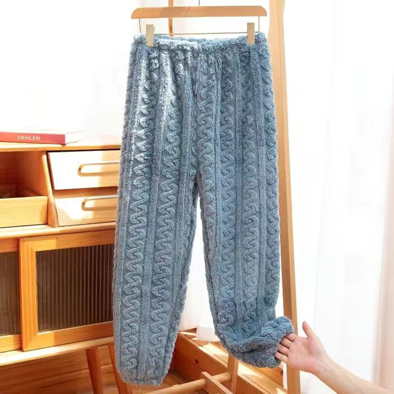 Women's Coral Fleece Thickened Warm Pants