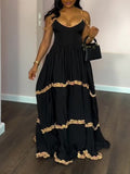 Black Lace Halter Dress