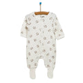 HelloBaby Newborn Baby Girl Footed Jumpsuit - Ecru