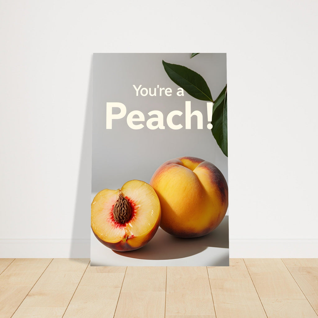 You're a Peach Art Print - Vibrant Matte Poster | Juicy Wall Art for Kitchen & Living Room Decor