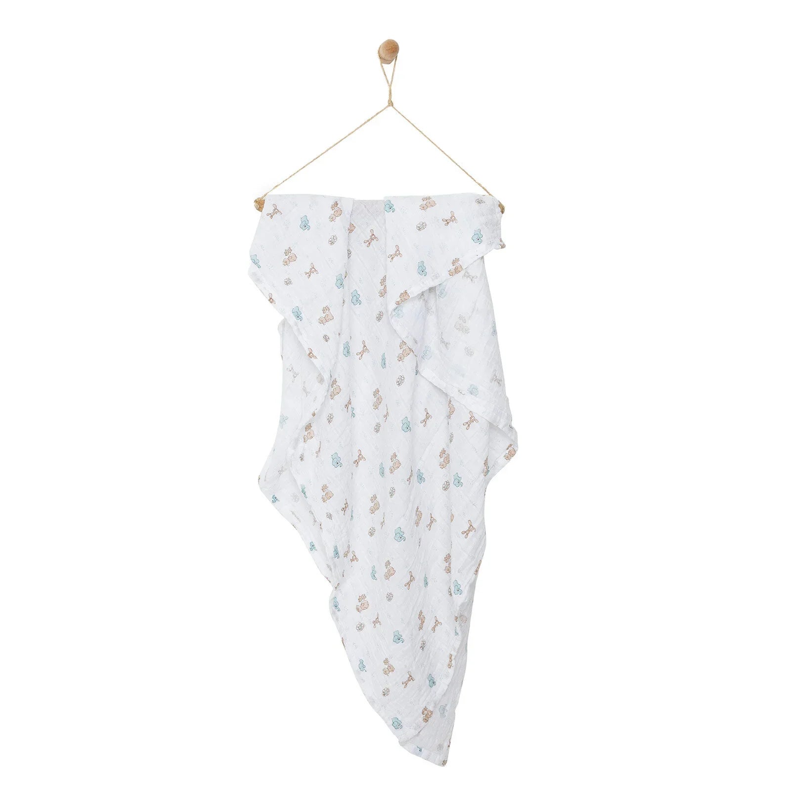 Little Dreams Girl Muslin Blanket - White