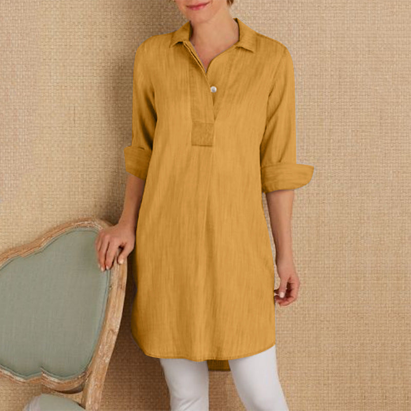 Women's Long-sleeve V-neck Shirt