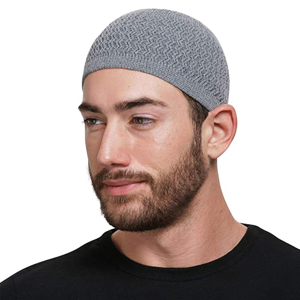 Autumn And Winter Hedging Knitted Wave Jacquard Neutral Dome Warm Woolen Toe Cap