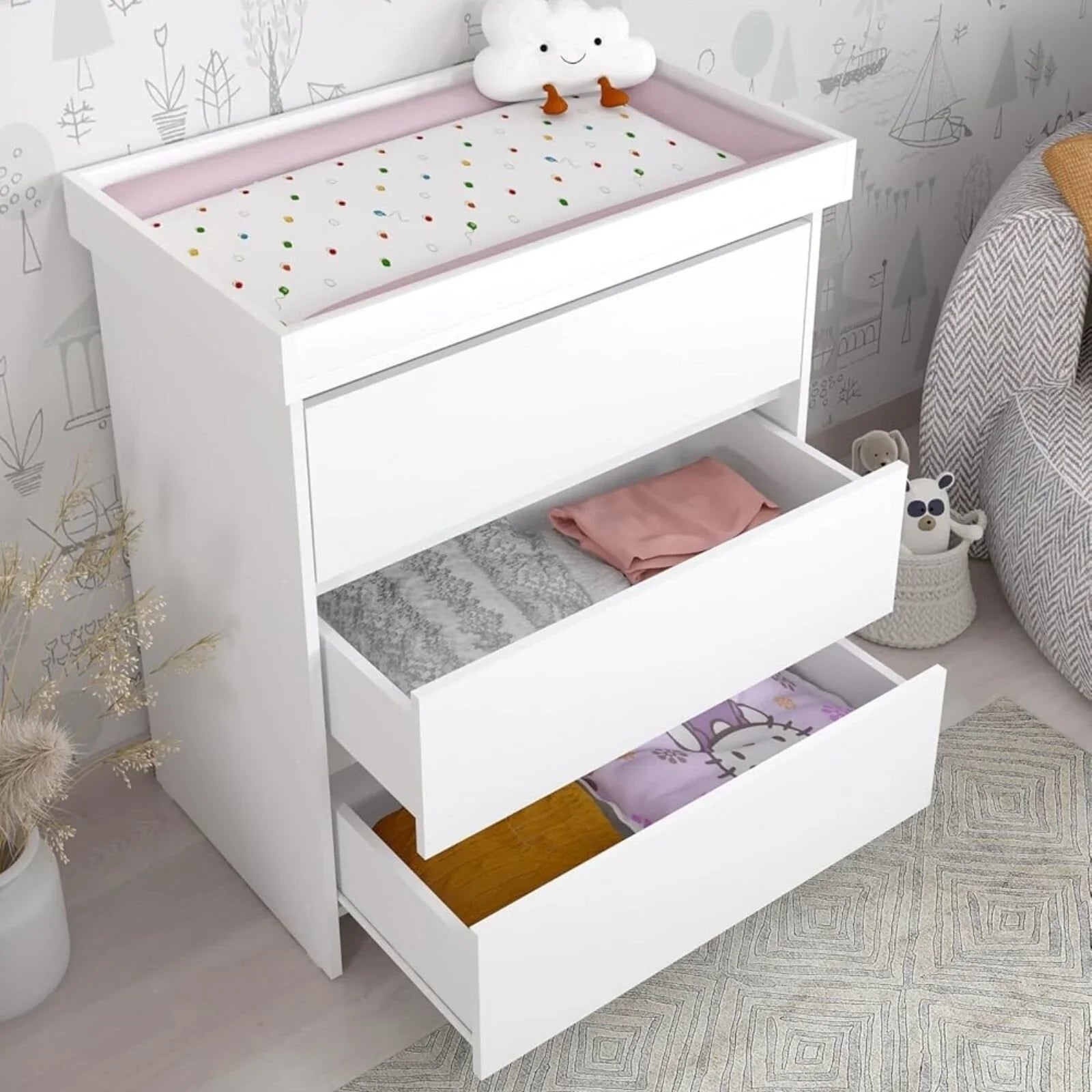 Shefa Kids 880 Baby Changing Unit - White