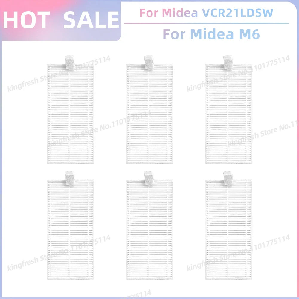 Fit For Midea VCR21LDSW / Midea M6 / Eureka NER600 Robot Vacuum Parts Main Roller Side Brush Hepa Filter Mop Cloth Accessories
