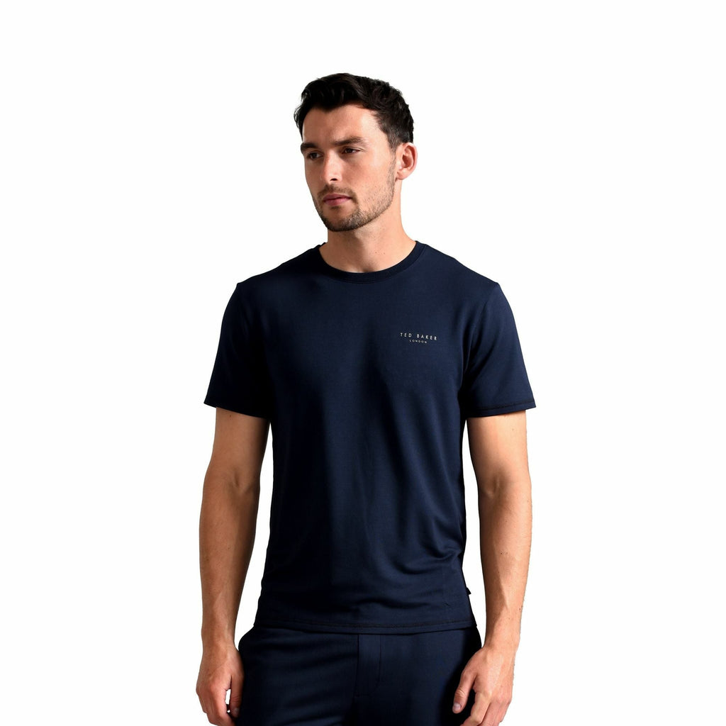 Mens Short Sleeve Luxury Pyjama Top Loungewear T-Shirt