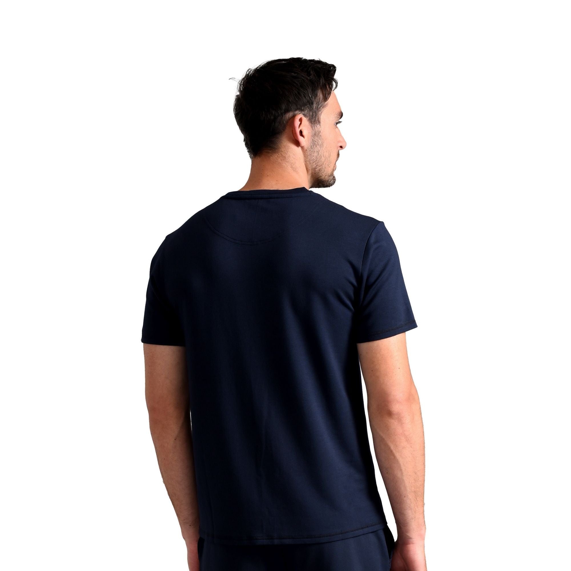 Mens Short Sleeve Luxury Pyjama Top Loungewear T-Shirt