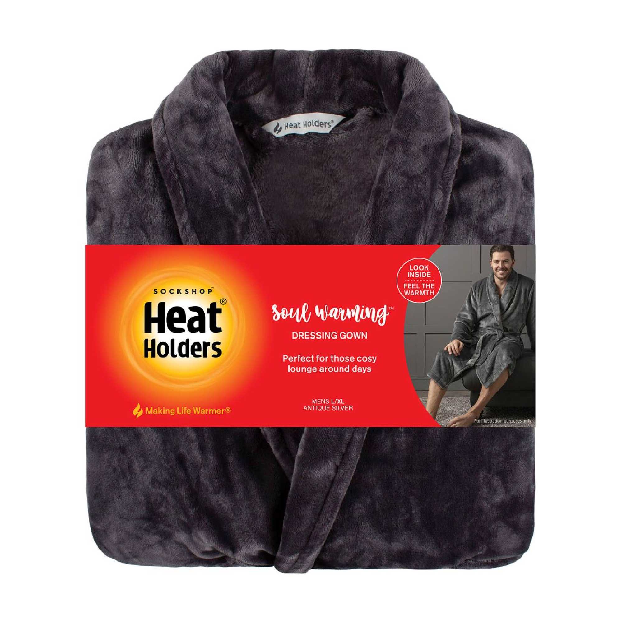 Mens Soft Fleece Warm Bathrobe Dressing Gown for Winter