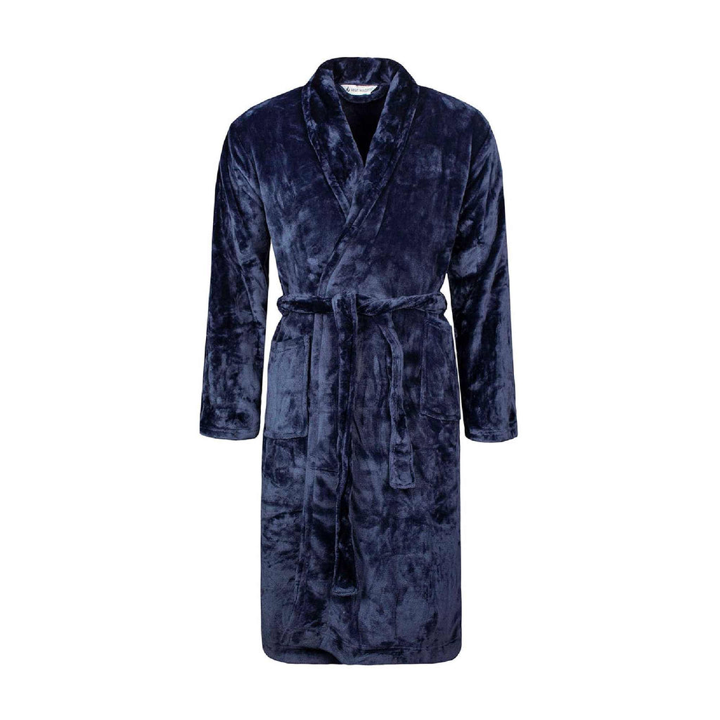 Mens Soft Fleece Warm Bathrobe Dressing Gown for Winter