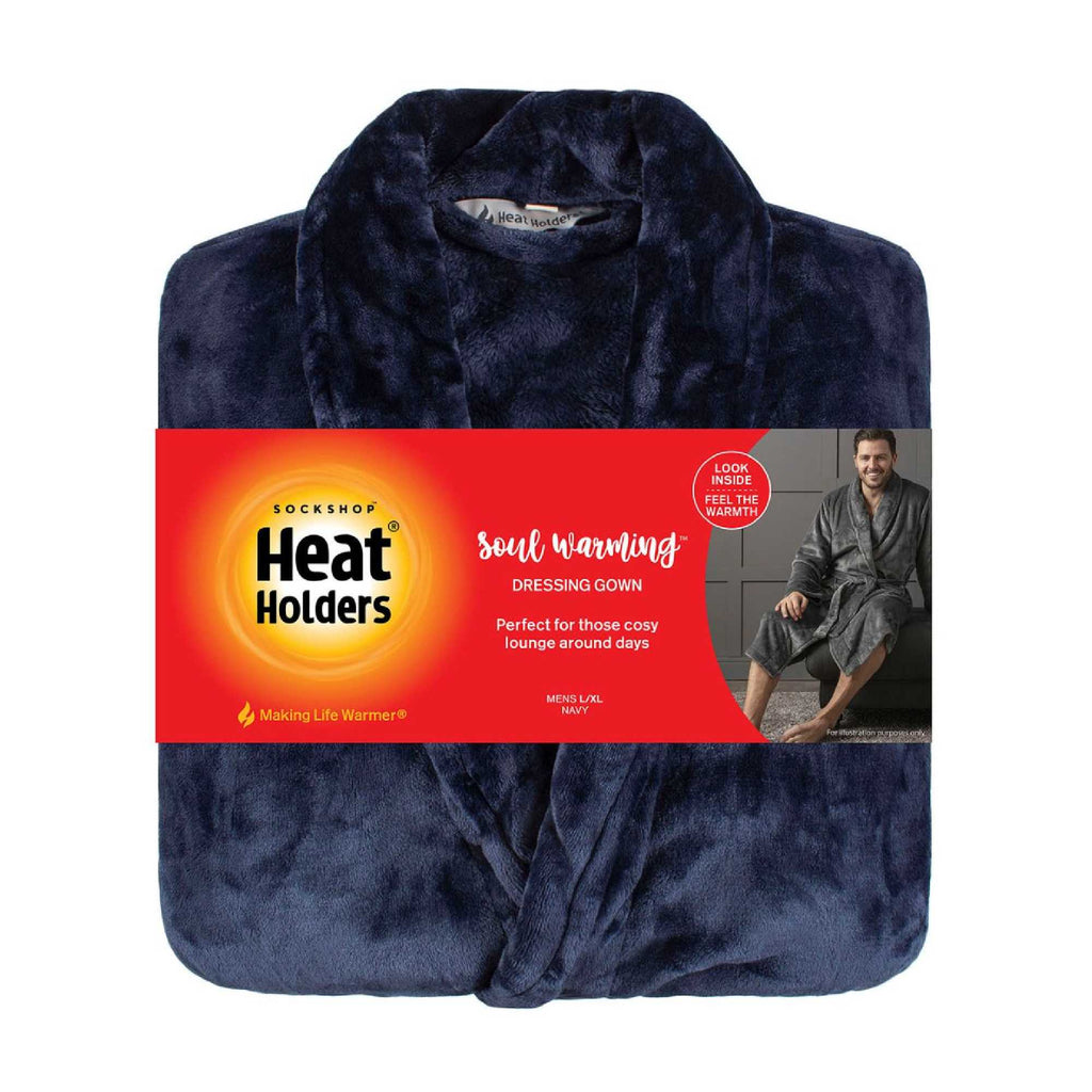 Mens Soft Fleece Warm Bathrobe Dressing Gown for Winter