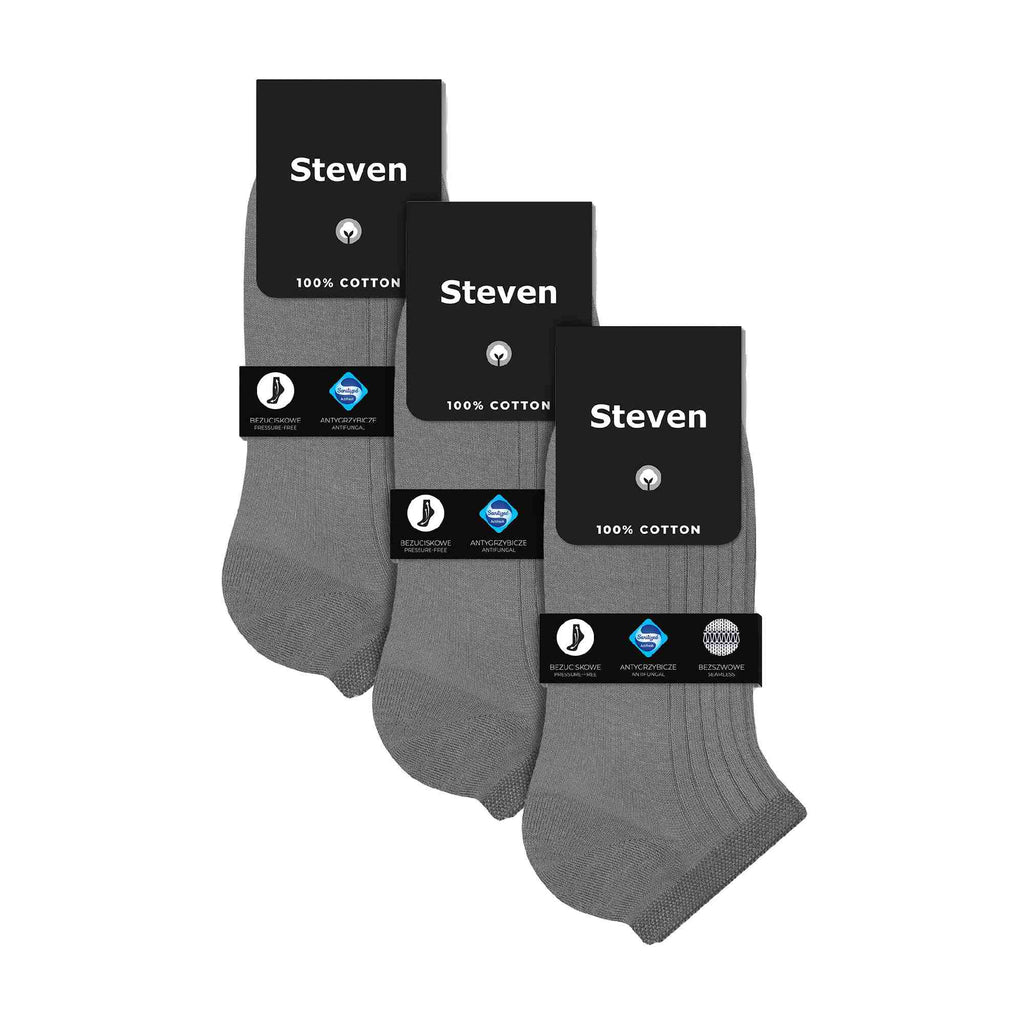 3 Pack Mens 100% Ankle Cotton Socks (2 Sizes)