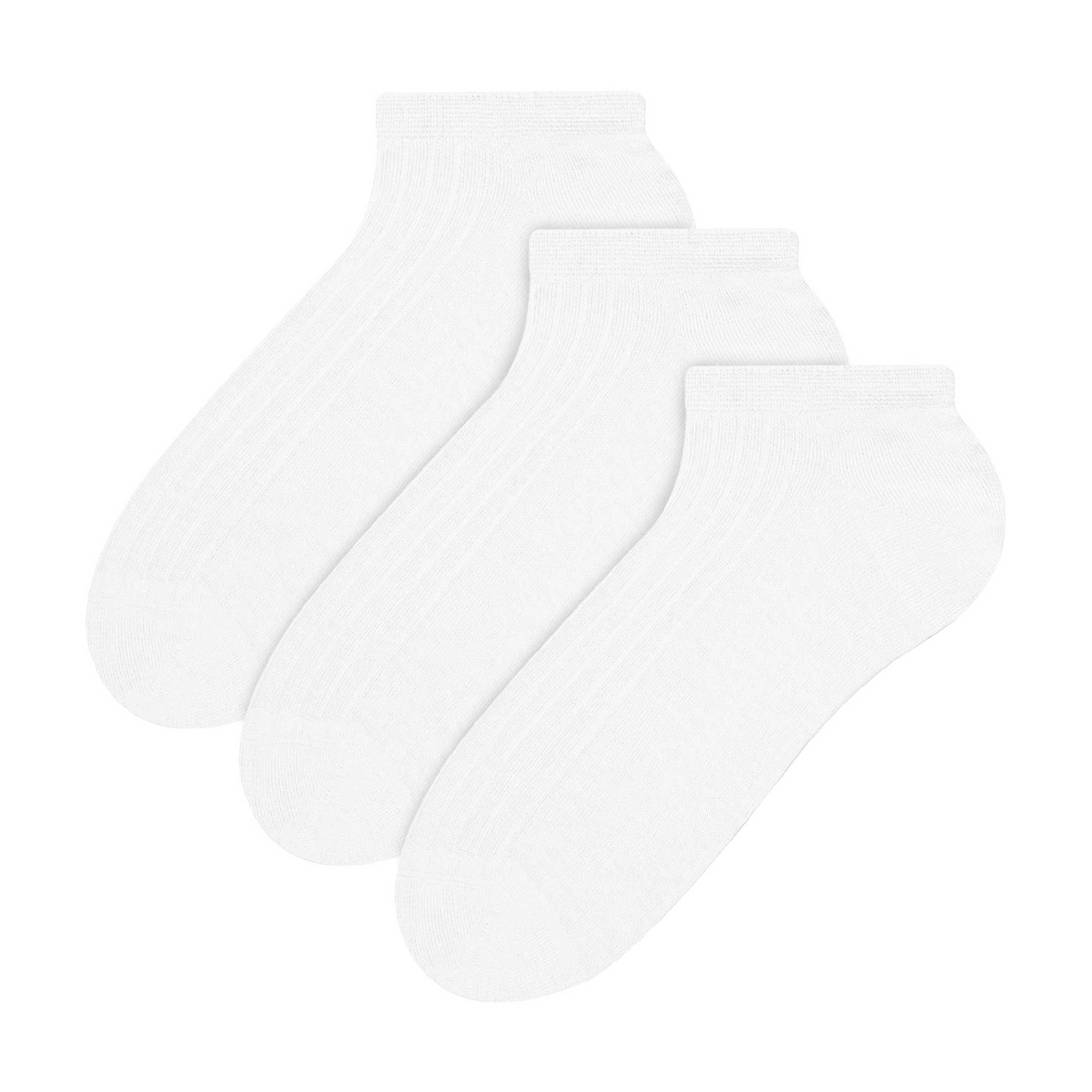 3 Pack Mens 100% Ankle Cotton Socks (2 Sizes)