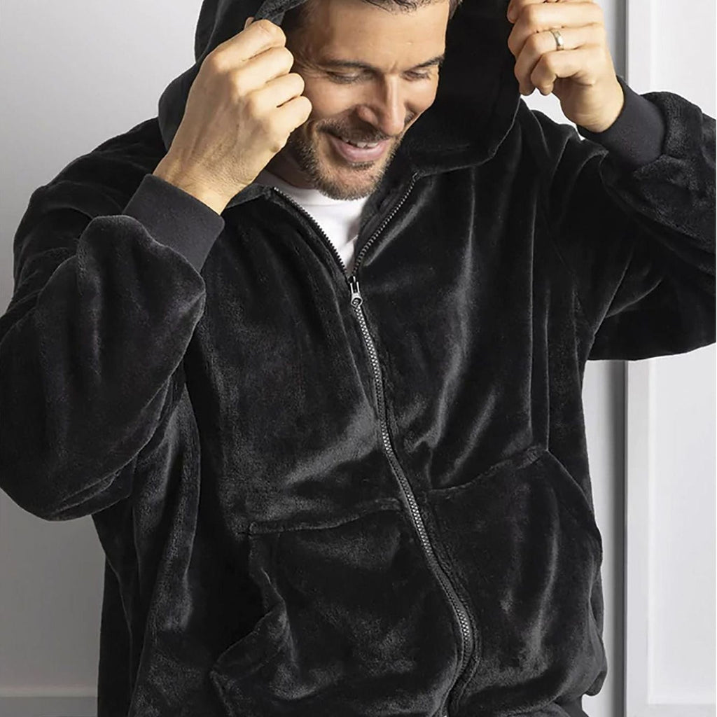 Mens Zipped Soft Warm Fleece Jumper for Winter