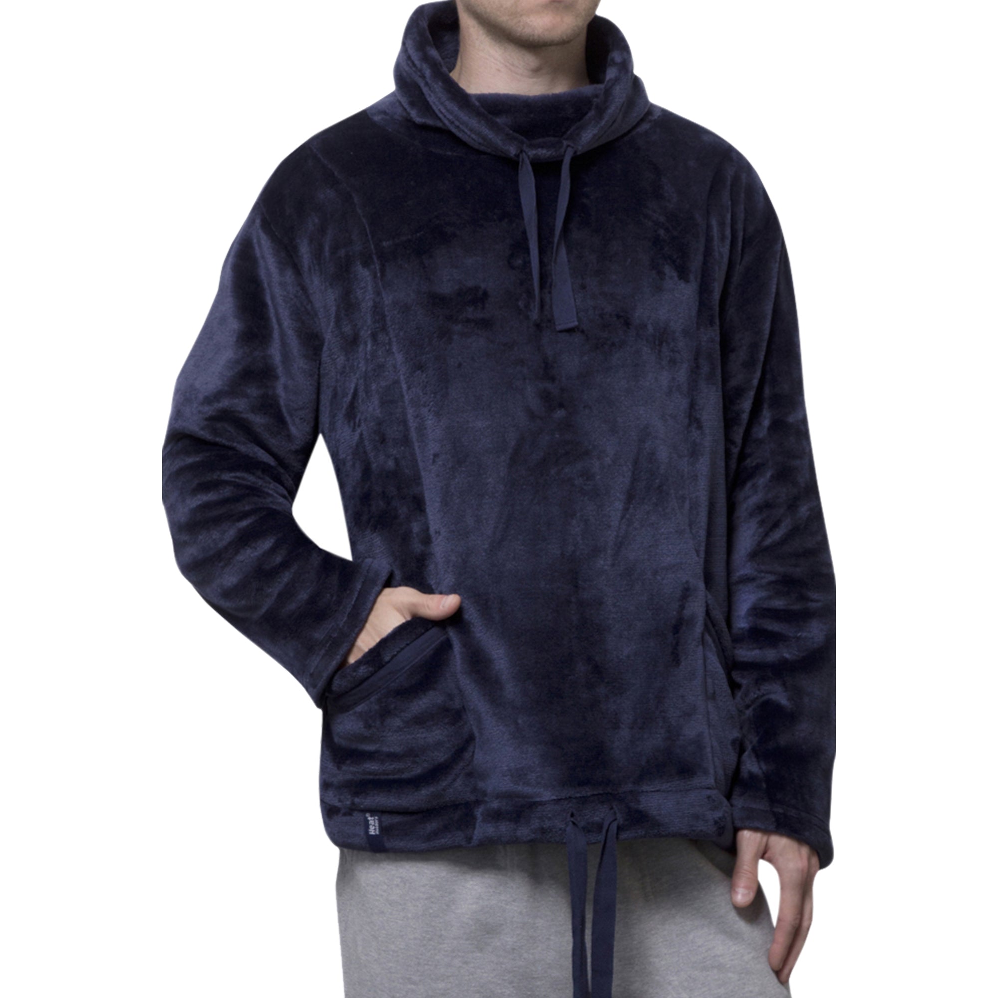 Mens Thermal Fleece Snugover Jumper with Front Pockets