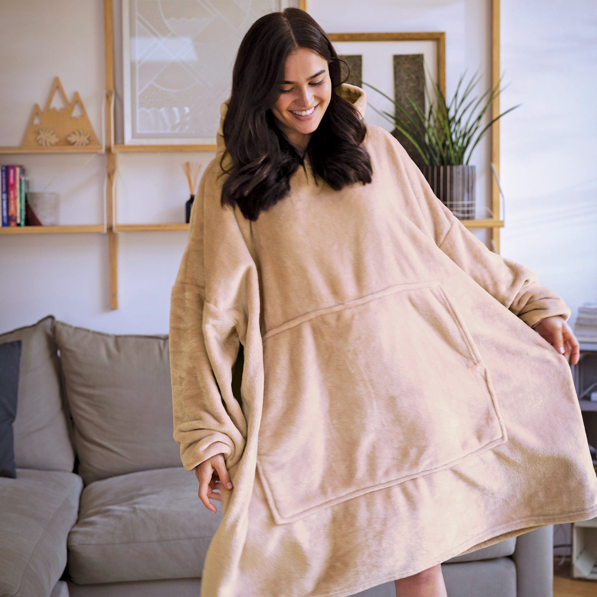 Mega Soul Warming Soft Fleece Oversized Snoodie Hoodie for Winter