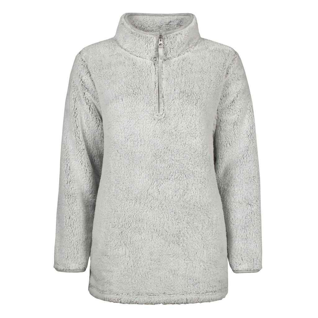 Ladies Thermal Soft Teddy Bear Fleece 1/4 Zip Hoodie Top for Winter