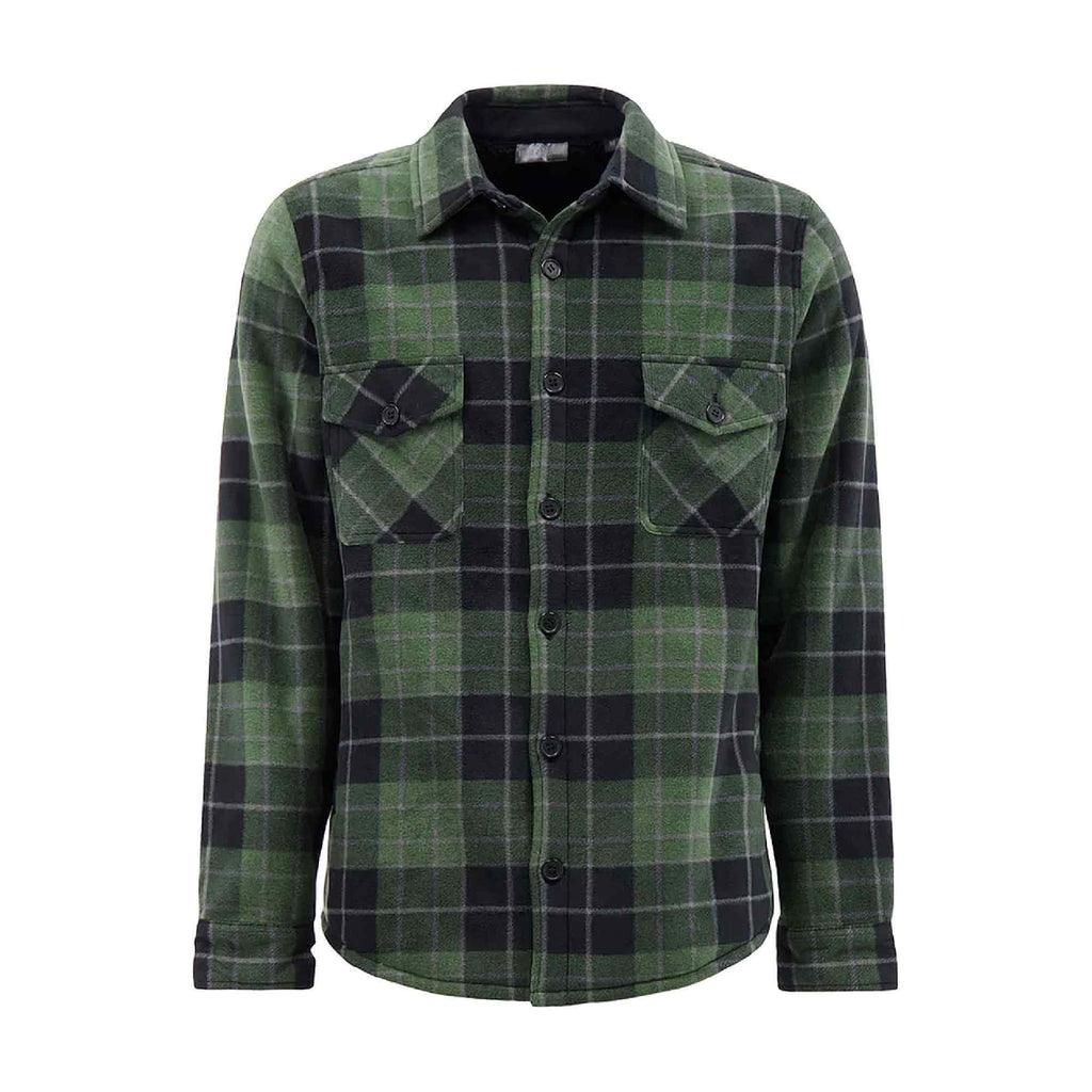 Mens Quilted Plaid Pattern Thermal Long Sleeve Winter Jacket
