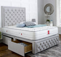 Andalusia Divan Bed Set with Tall Button Headboard and Footboard